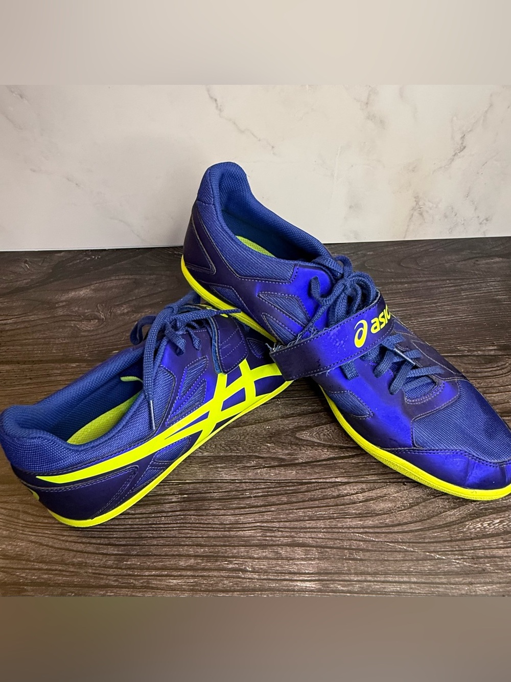 ASICS Hyper Throw 3 G507Y Men’s 14 Track Field Throwing Shoes Blue Yellow